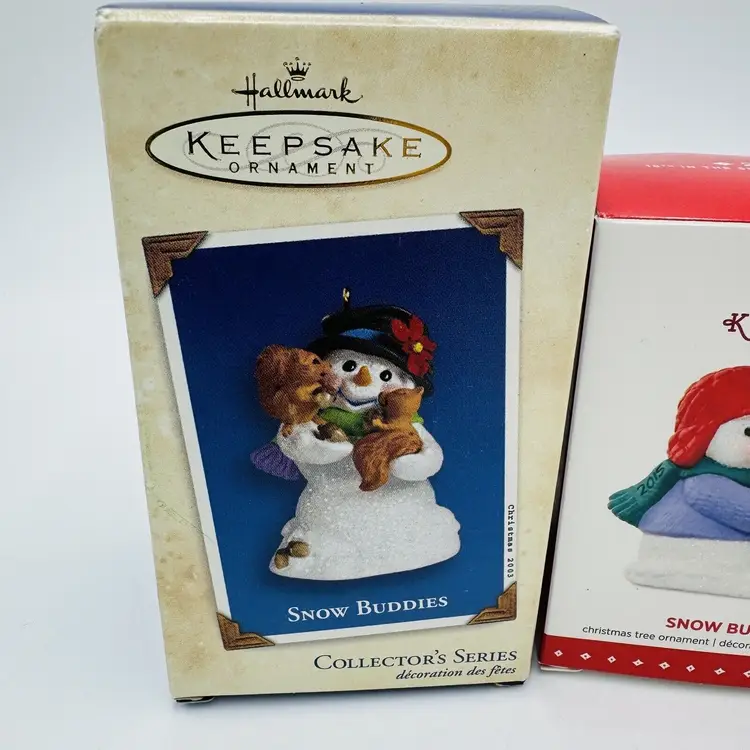 Hallmark Keepsake Ornaments Set 4 Snow Buddies Christmas 2013 2015 2016 2006