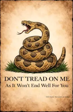 Men’s Black Fleece Lined Zip Hoodie 3XL NWT Bold Graphic Don’t Tread On Me