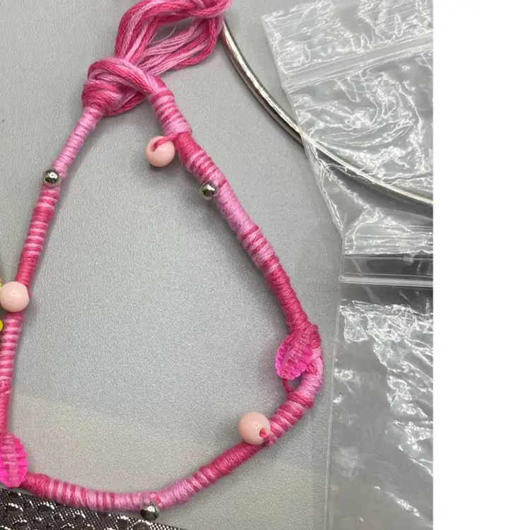 Handmade Adjustable Cotton Beaded Bracelet,  limited edition