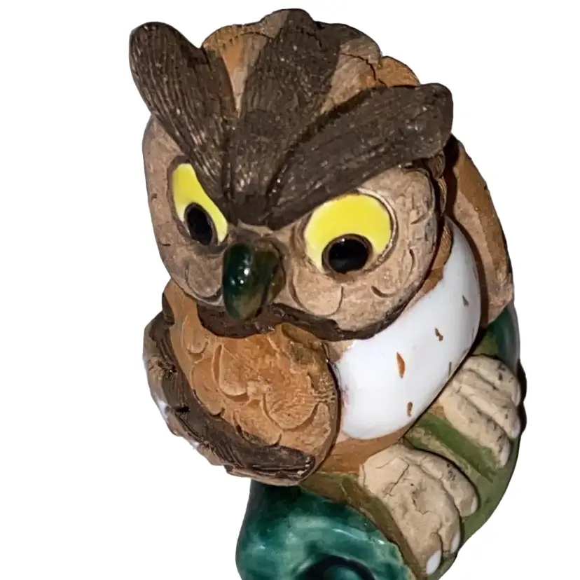 ZOONIES Miniature Peruvian Handmade Owl 2”