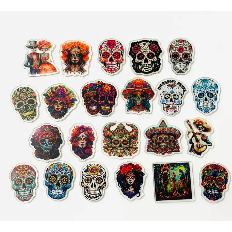 20 Pieces Of Skull Acrylic Flat Backs
