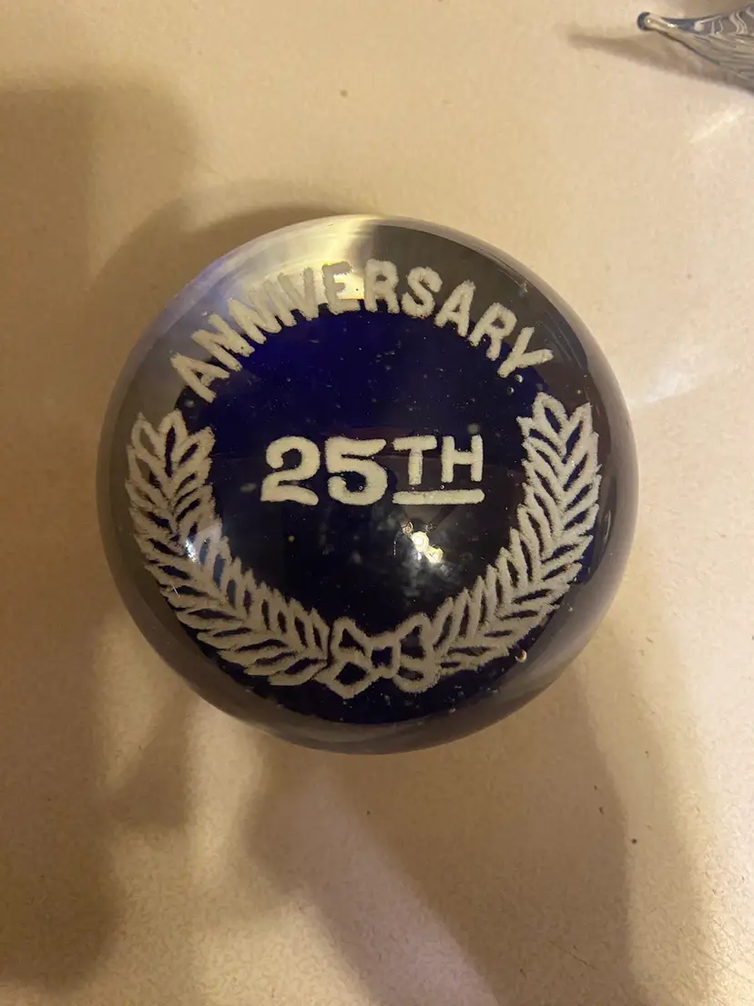 020 - 25th Anniversary Paperweight - Liberty Bell Stamp On Bottom