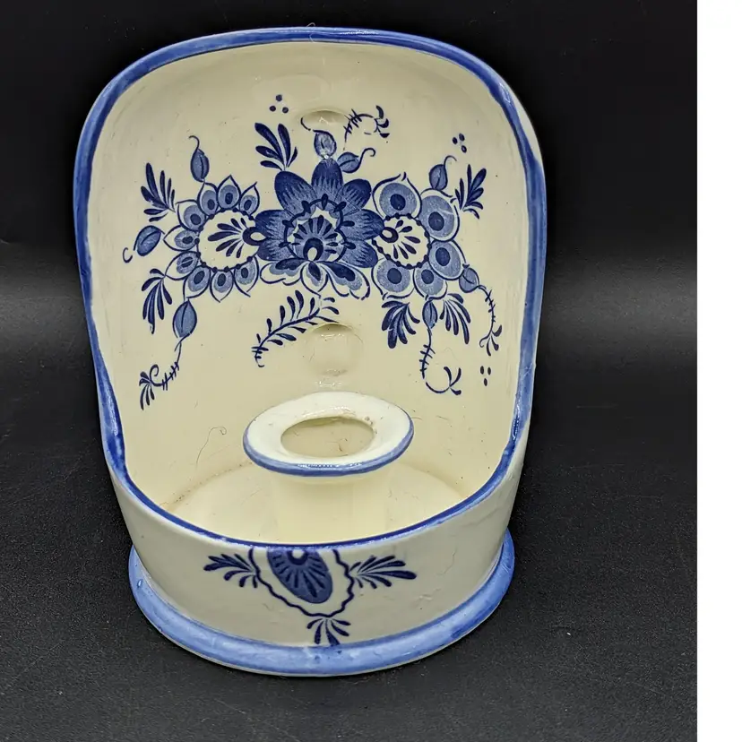 Vintage Ardco Japan  Candle Stick with Shield Holders Scandinavian Blue & White.