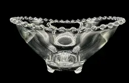 VINTAGE Imperial Glass CANDLEWICK Clear 3-Toed Bowl 6.5” Long