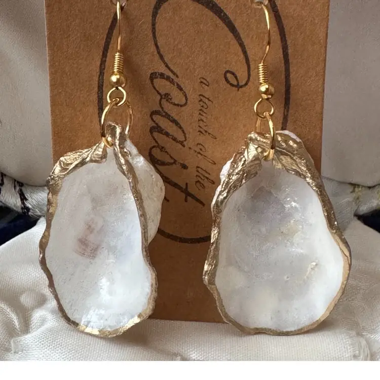 'A Touch of the Coast' Oyster Shell Earrings - New!