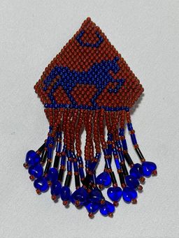Vintage Hand Beaded Horse Pin Brooch