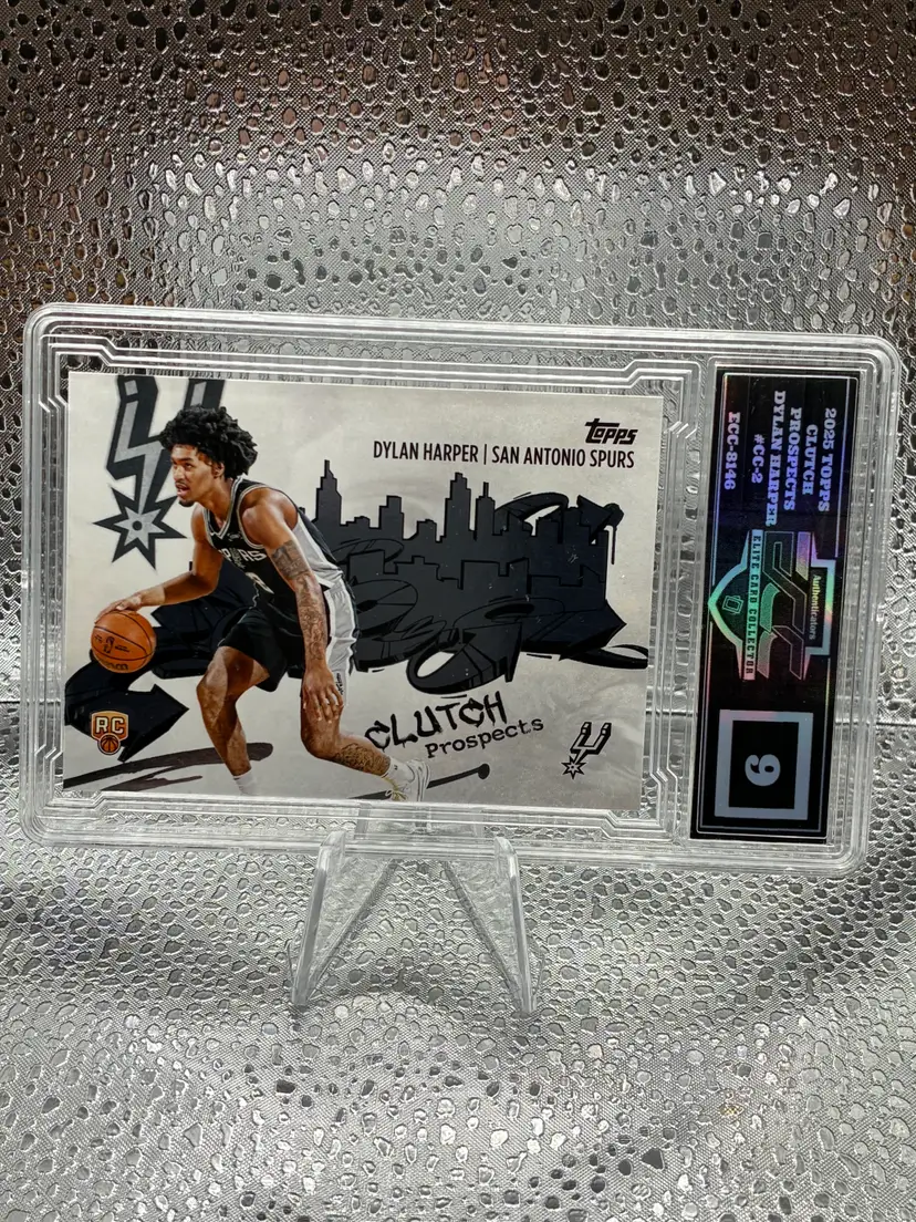 2025 Dylan Harper RC Topps Clutch Prospects #CC-2 Spurs ECC 9