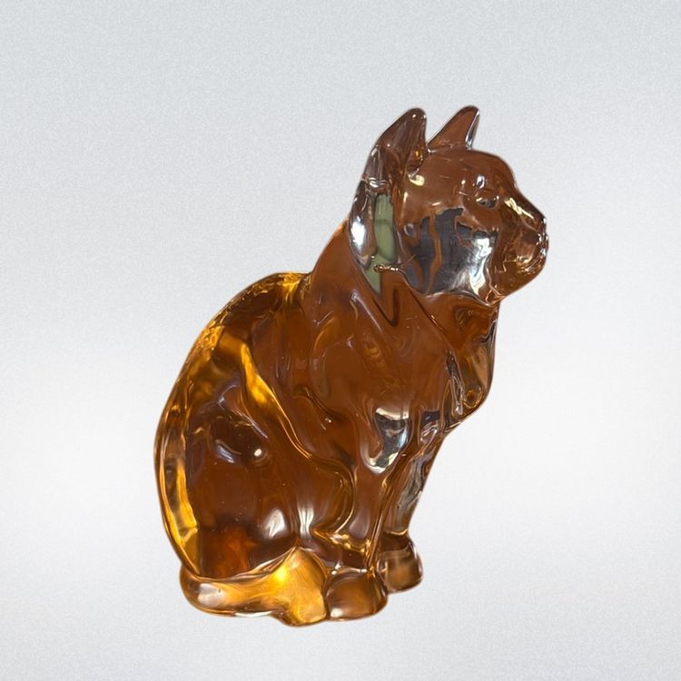 Vintage Pink Glass Cat