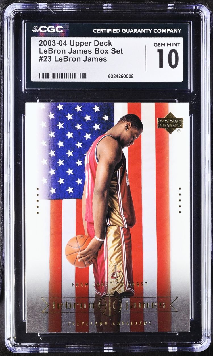 2003-04 Upper Deck LeBron James Box Set Rookie RC #23 Cavaliers CGC 10