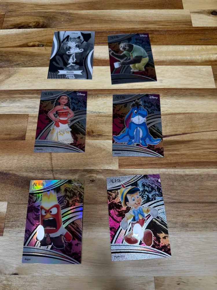 Disney Aura Lot 3 (6 Cards) As Pictured