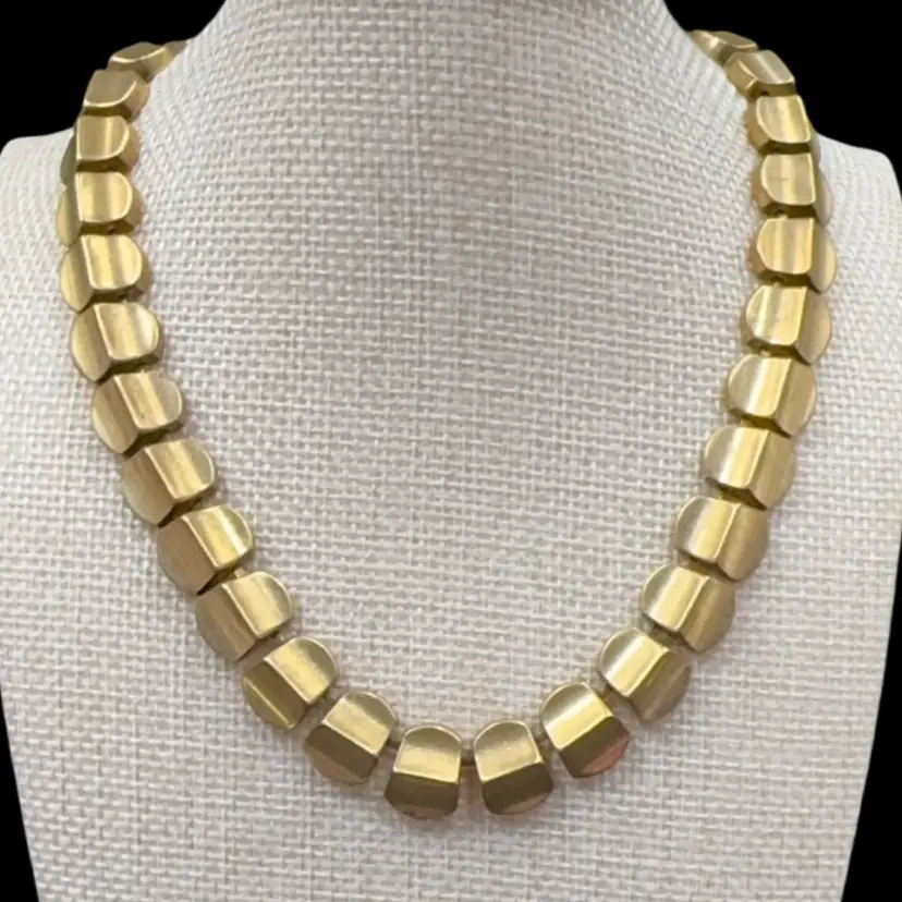 Art Deco 14 Inch Choker Necklace Made Out Of Brass Able To Wear It As A Bracelet Also