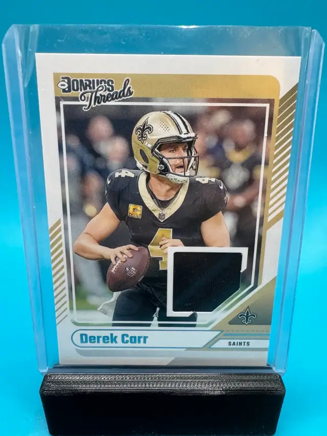 Derek Carr Donruss Threads Jersey Relic New Orleans Saints