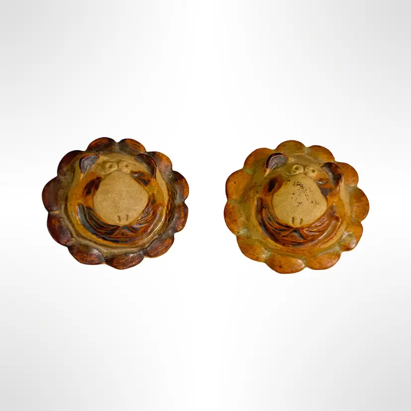 Vintage Fitz & Floyd Stoneware Lion Salt & Pepper Shakers