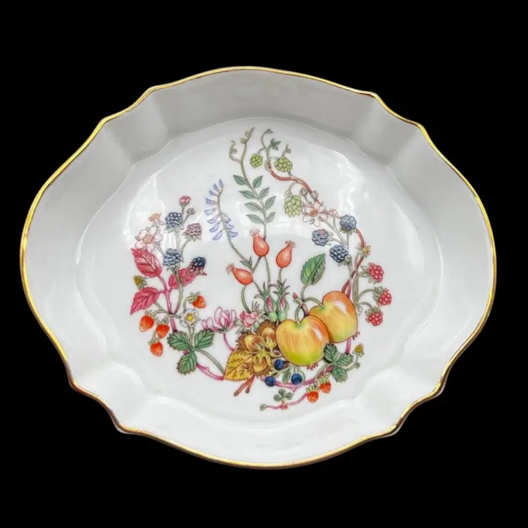 #272b Vintage Aynsley Somerset Chatsworth Small Trinket Dish Fine Bone China Made In England EUC