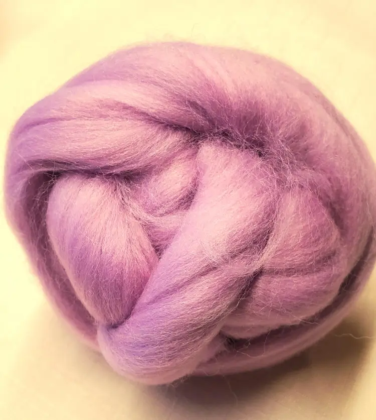 Wool fiber bump for spinning or felting - 2 oz - Orchid