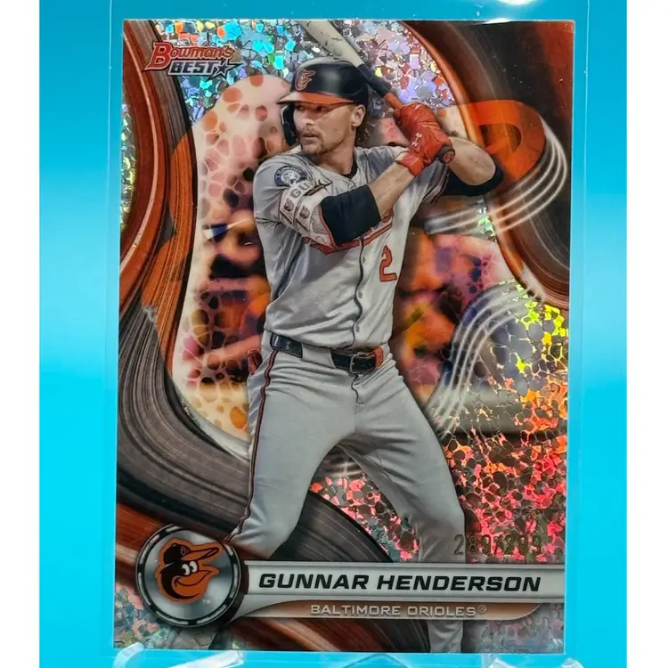 2023 Bowman’s Best Gunnar Henderson Speckle Refractor /299 Baltimore Orioles