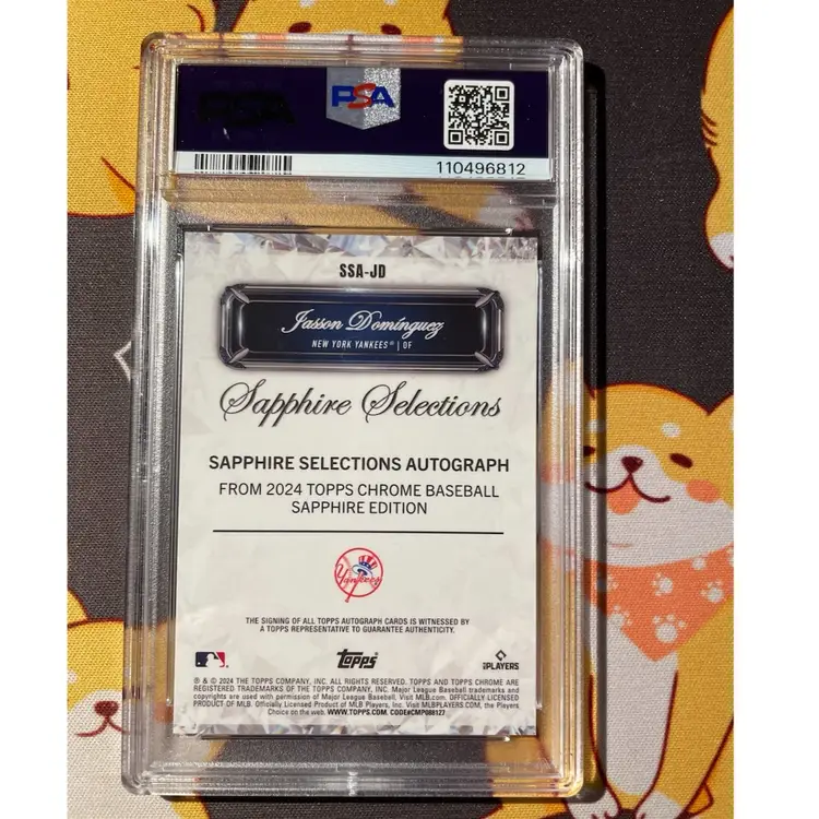 2024 Topps Sapphire Jasson Dominguez Sapphire Selections (AU/RC) PSA 10 - New York Yankees
