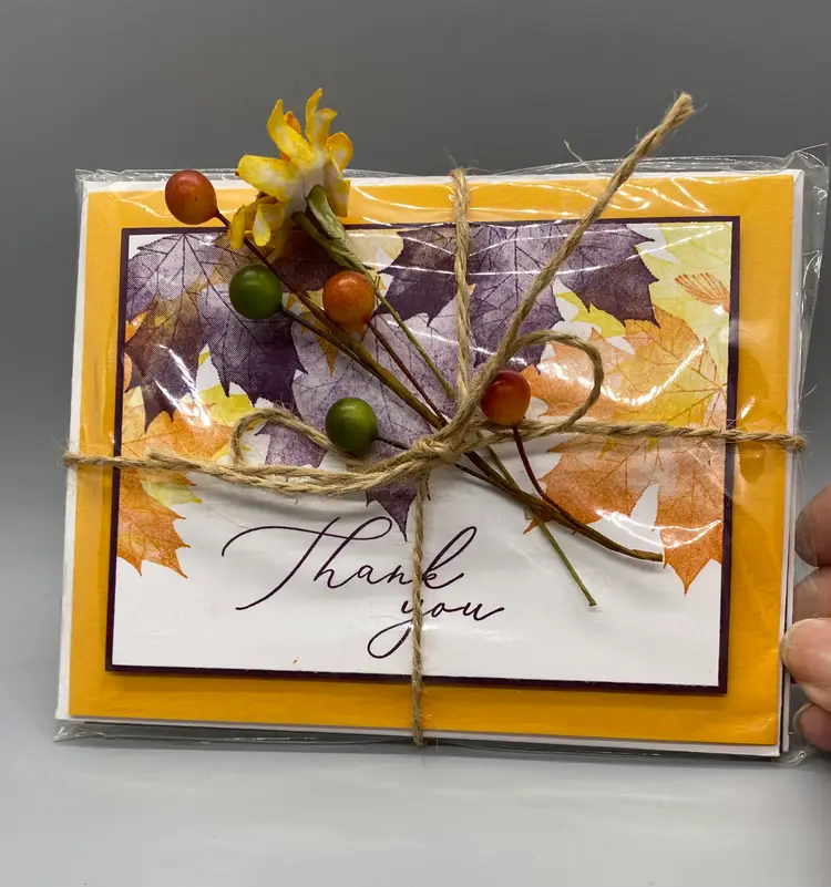 Pack of 3 Handmade Blank Thank You Greeting Cards 4" x 5"