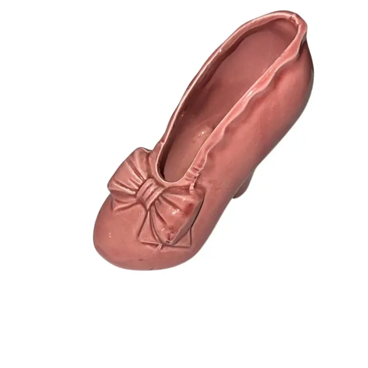 High Heel Pink Shoe Made In Japan With Bow
