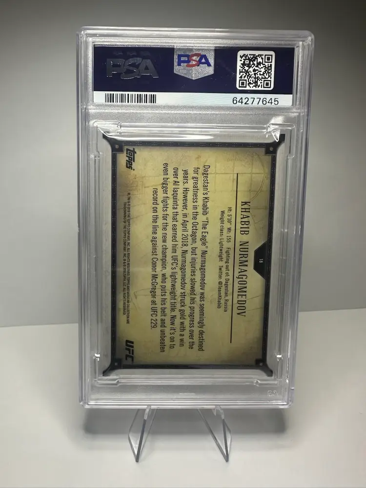 2018 Topps UFC Museum Collection KHABIB NURMAGOMEDOV Copper  /159 #18 PSA 10