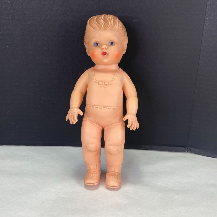 Vintage Eegee Molded Hair Rubber Girl Doll 10 Inches