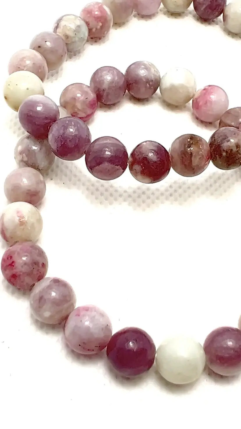 8mm Beads Unicorn 🦄 Stone Pink Purple & White 7” Stretch Bracelet Jewelry