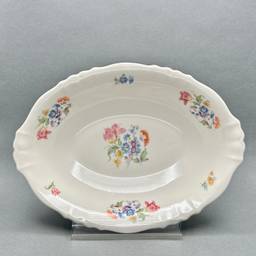 Vintage O.P. Co. Syracuse China SS Oval Vegetable Serving Bowl With Florals