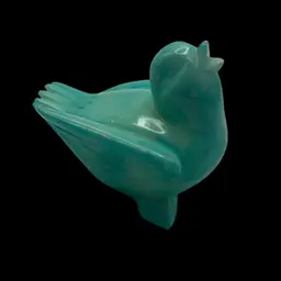 Italian Alabaster Singing Bird Figurine, 3” Wide And 2-3/4” Tall