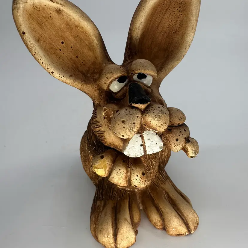 Big Eyed Bunny Rabbit Figurine