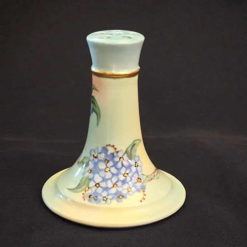 Hat Pin Holder Hand Painted Porcelain PL Limoges France Stamped Logo & initials