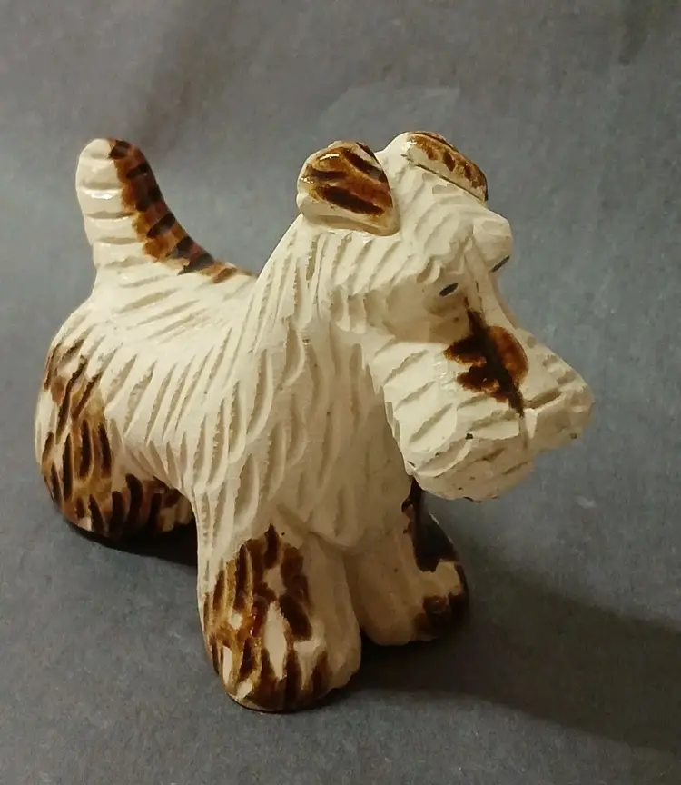 Artesania Rinconada Scotty Dog Vintage Pottery Figurine Scottish Terrier Signed