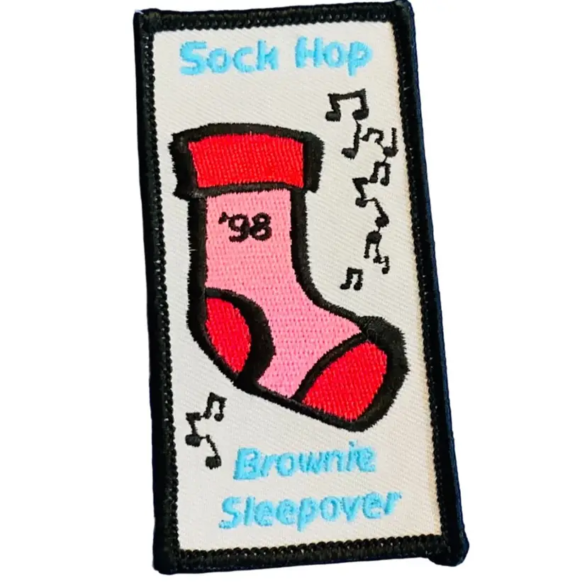 Vintage Scouting Fun Patch : Sock Hop Brownie Sleepover ‘97