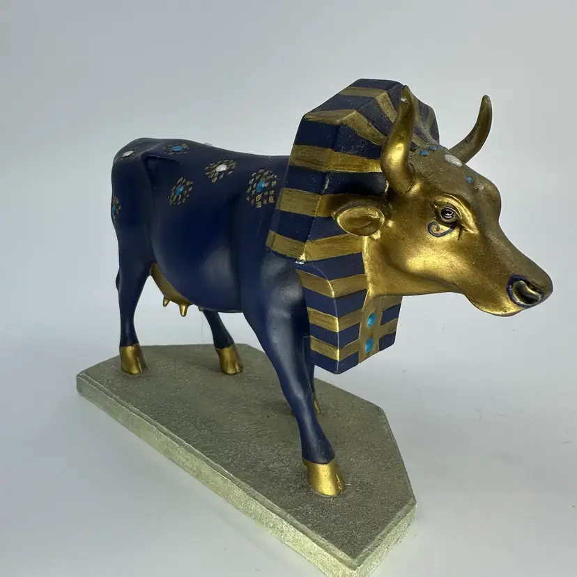 Vintage 2000 Cow Parade 9126 Tutancowmon 21371 Westland Egyptian King Tut Figurine