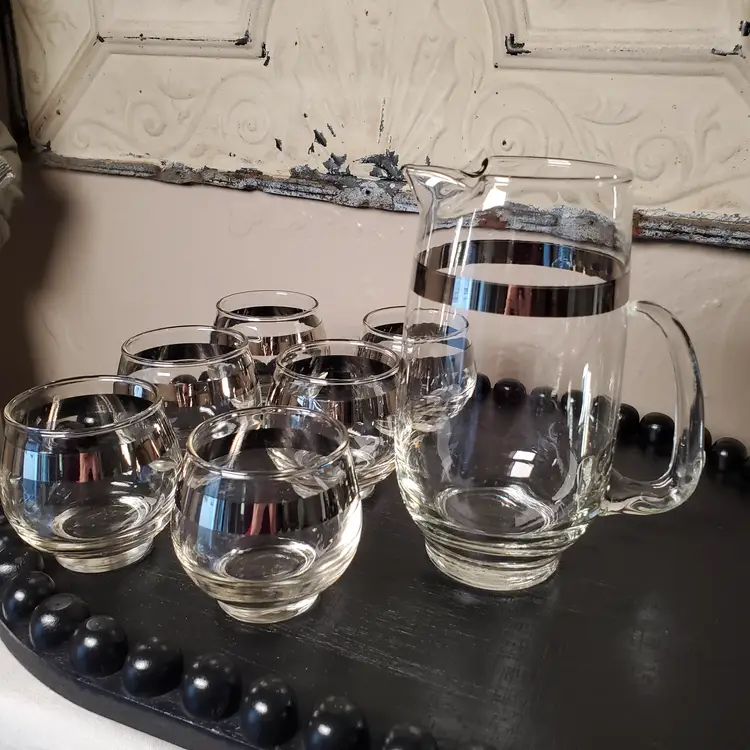 60's Libbey Roly Poly Cocktail Set Barware