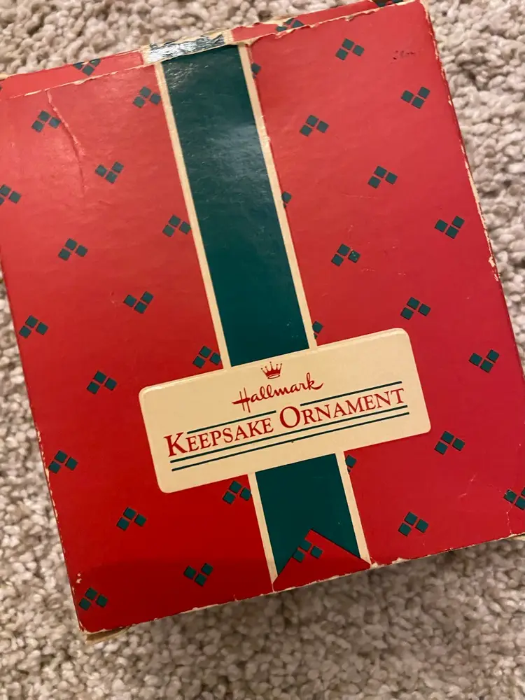 Santa Sulky Driver brass ornament, a Hallmark Keepsake Ornament. 1984