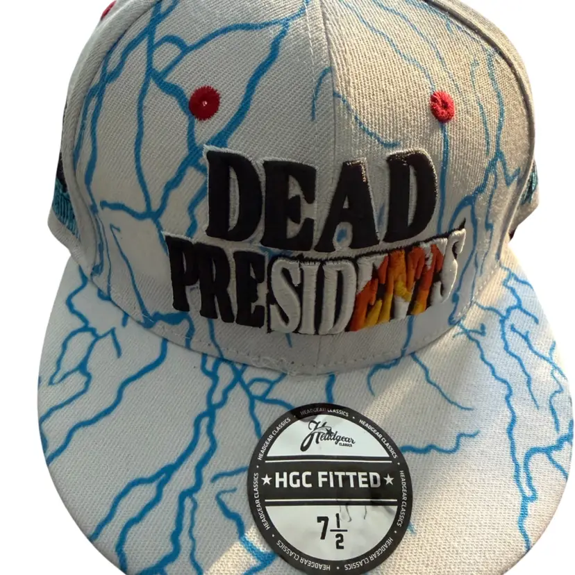 $40 Headgear Classics "Dead Presidents" lightning patterned fitted cap 7 1/2