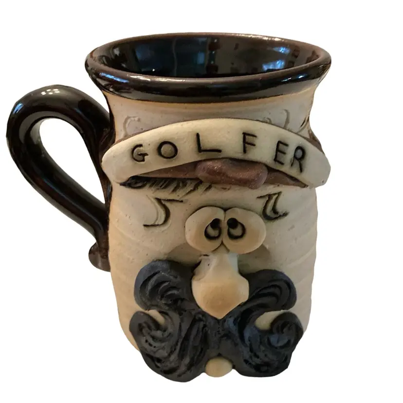 Golfer Mug With Face