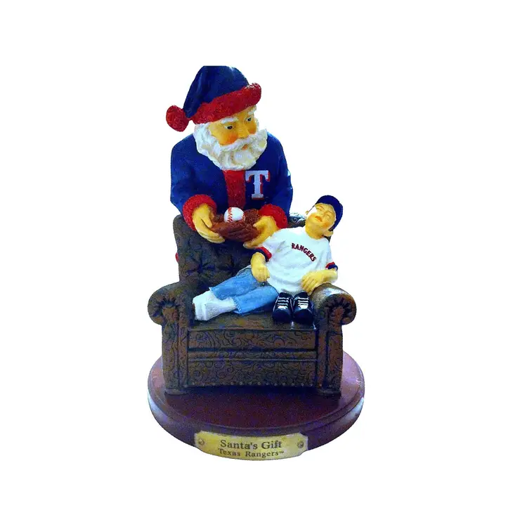 Santas Gift Texas Rangers 2nd In limited Series Ceramic Figurine 6"