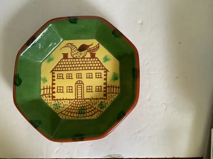 Vintage Redware dish from Pennsylvania