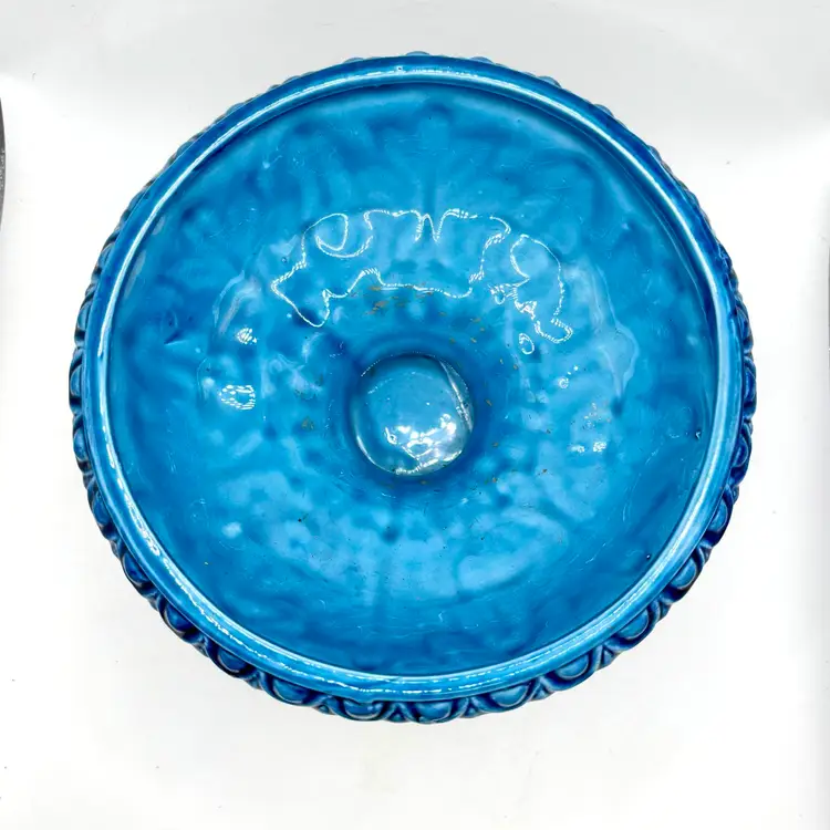 Vintage Enesco Japan Ceramic Pedestal Planter Dish Bowl 3.5”x6”