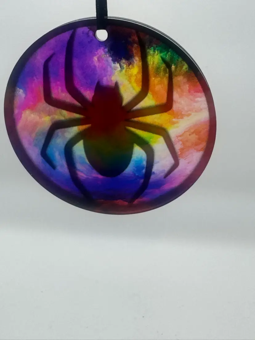 Acrylic Spider Sun Catcher/Ornament 4” Diameter