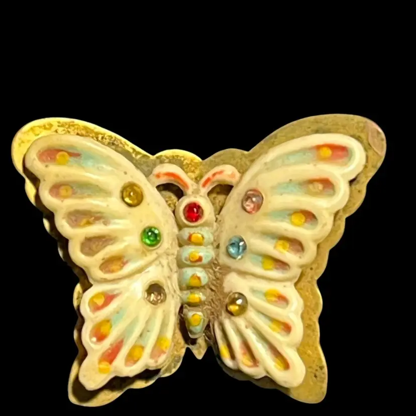 Butterfly Brooch Czech or Art Deco Style *READ DESCRIPTION*
