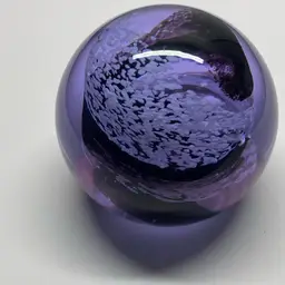 Caithness Scotland Art Glass Paperweight Signed Caithness ‘Pastel’ Neodymium