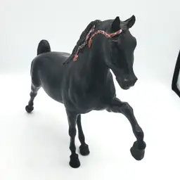 Retired Tennessee Walking Horse Stallion Figure with Red Bridle Accent, Collectible Breyer Horse #60