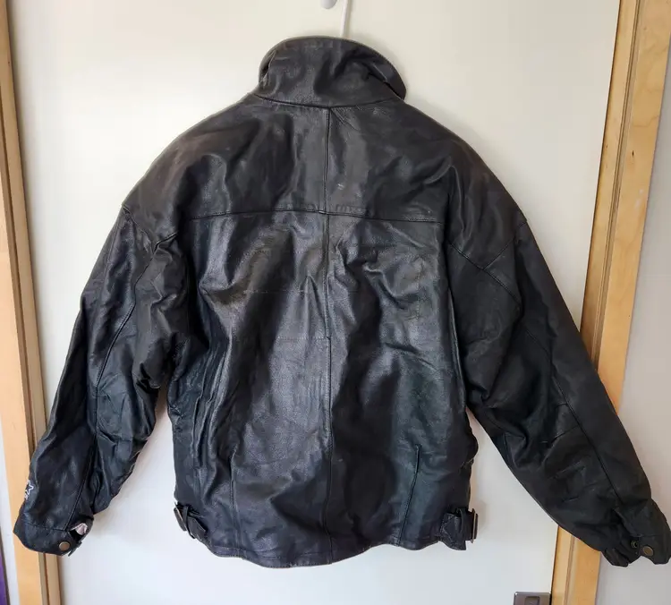 Los Angeles Kings NHL 1990s STARTER Leather Bomber Jacket - Size L