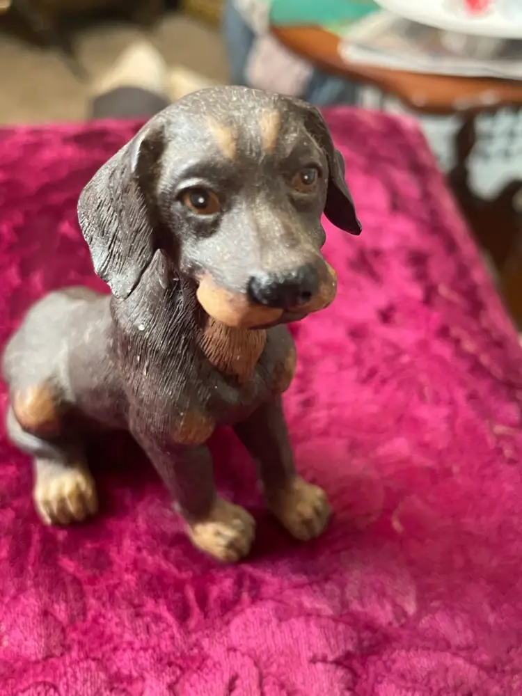 Vintage wood carved Dog