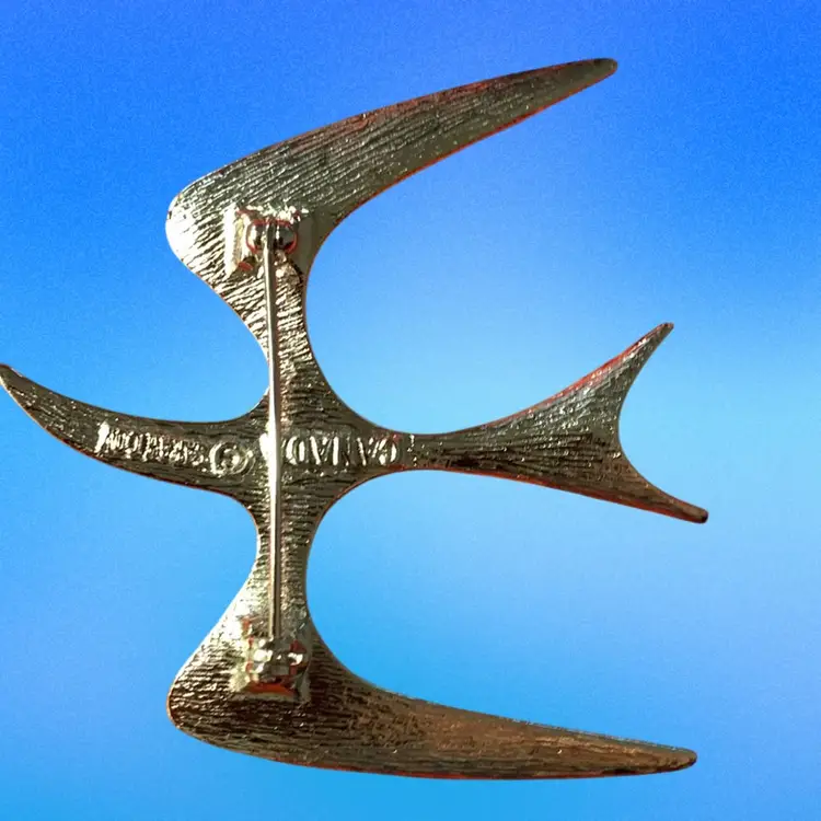 Vintage Sarah Coventry Silver Tone Seagull In Flight Brooch