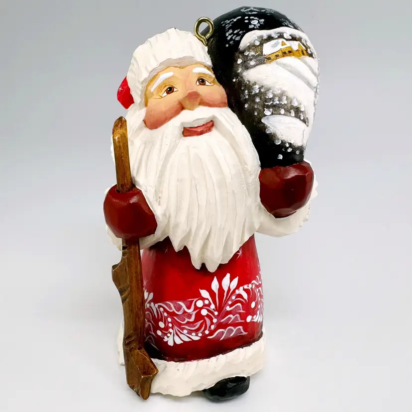 G. DeBrekht "Old World Santa" Christmas Ornament, Hand-Painted Figurine, Vintage Made in Russia