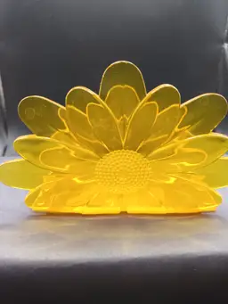 Vintage 1970s Yellow Daisy Plastic Napkin Holder
