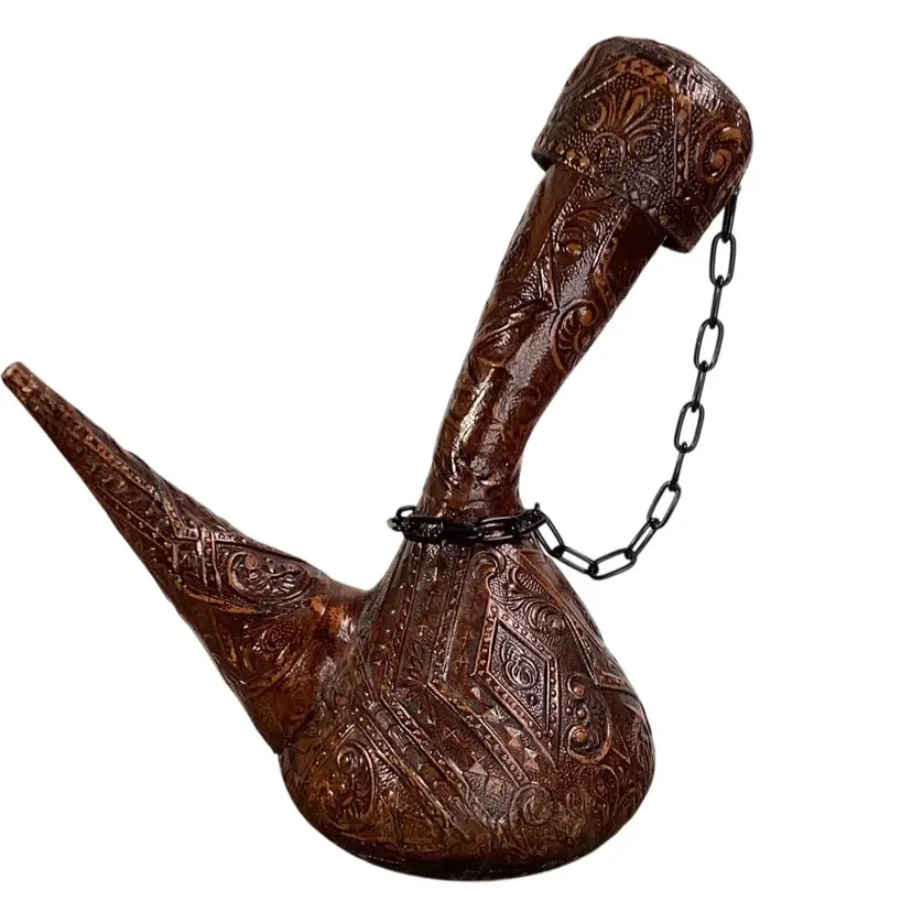 Spanish Leather Covered Glass Decanter